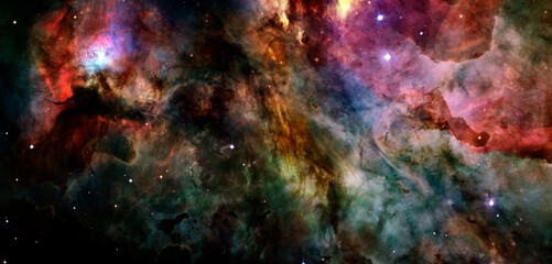 Obraz na płótnie Canvas Science fiction space wallpaper. Elements of this image furnished by NASA