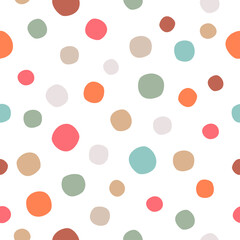 Fototapeta na wymiar Pattern Polka Dots Transparent
