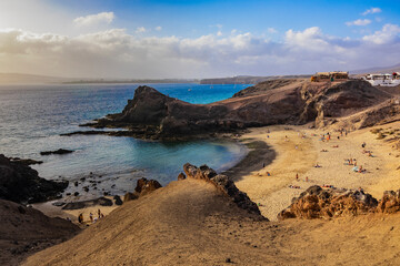Fototapeta na wymiar Playa Papagayo de Lanzarote
