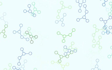 Light Green vector template with artificial intelligence structure.