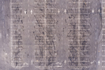 Empty parking lot - Top down aerial view © STOCKSTUDIO