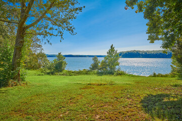 View of Kentucky Lake at Kenlake State Resort Park, Kentucky. - Powered by Adobe