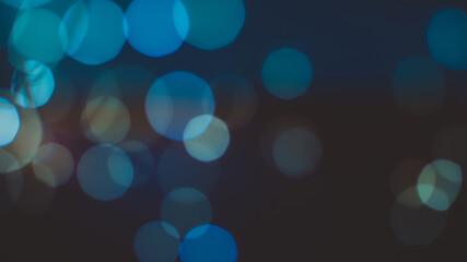 Defocused abstract blue color bokeh lights background. christmas and new year concept .copy space