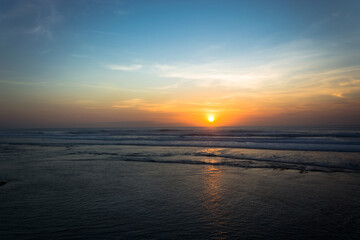 Fototapeta na wymiar Beautiful sunset at a lovely beach