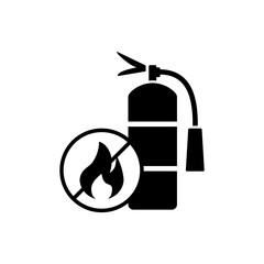 Fire Extinguisher Icon Design Vector Template Glyph And Outline Style