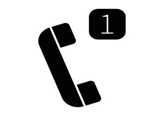 Phone icon in trendy flat style isolated on white background. Telephone symbol. Vector illustration.
