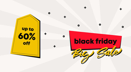 Black friday banner and background template vector. Flyer template for black friday.