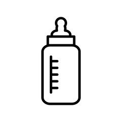 Feeding Bottle Icon Outline And Glyph Design Vector Template Illustration