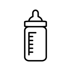 Feeding Bottle Icon Outline And Glyph Design Vector Template Illustration