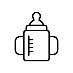 Feeding Bottle Icon Outline And Glyph Design Vector Template Illustration