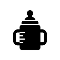 Feeding Bottle Icon Outline And Glyph Design Vector Template Illustration