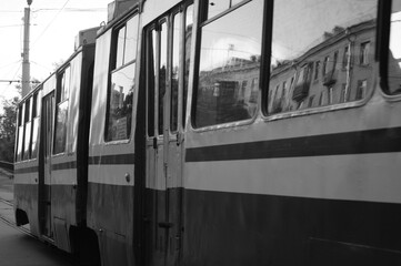 Fototapeta na wymiar Трамвай в Санкт-Петербурге