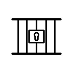 Prison,Jail Icon Glyph And Outline Design Vector Template Illustration