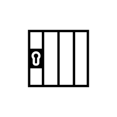 Prison,Jail Icon Glyph And Outline Design Vector Template Illustration