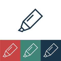 Linear vector icon with marker