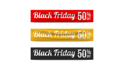 Black Friday set banner template.