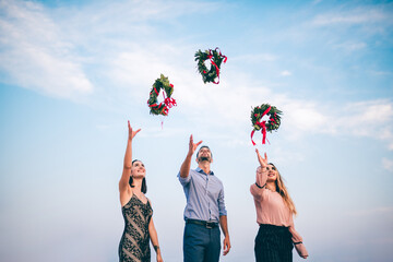 Laurea con lancio della corona d'alloro italiana