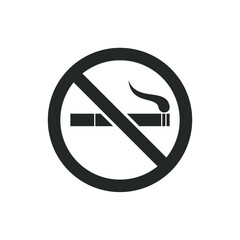 Vector no smoking sign to reduce air pollution