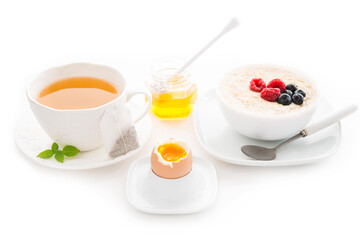Healthy Breakfast  isolated on a white background