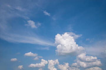 Naklejka na ściany i meble Beautiful sky .Cumulonimbus cloud and cirrus cloud