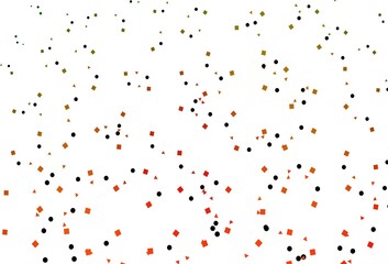 Light Green, Red vector background with triangles, circles, cubes.