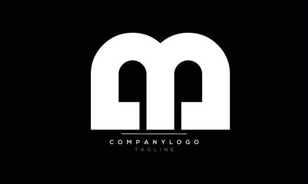 Alphabet letters Initials Monogram logo MB,BM,M and M