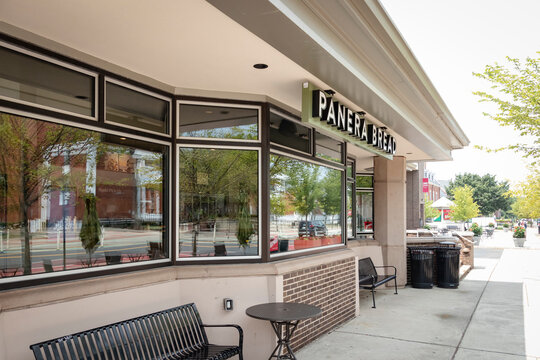 Panera Bread Restaurant Storefront, On The Campus Of Rutgers University