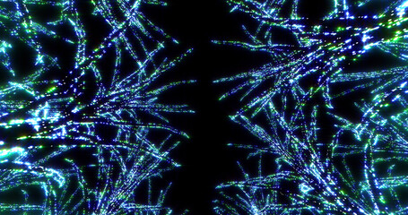 illumination tree neon city night light glitter 3D illustration background