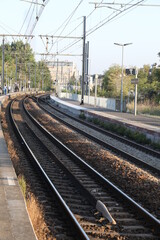 Fototapeta na wymiar Rail anchor , Rail joints , Rail