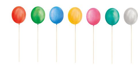 カラフルな風船のイラストセット