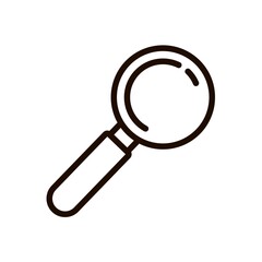 Search Icon,  Magnifying glass line icon, outline vector sign, linear pictogram isolated on white.