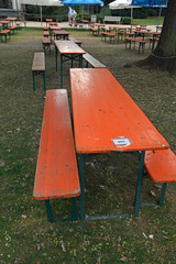 biergarten an der schlossbühne in münster, westfalen