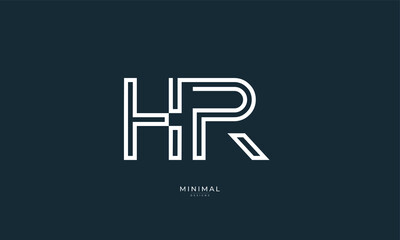 Alphabet letter icon logo HR