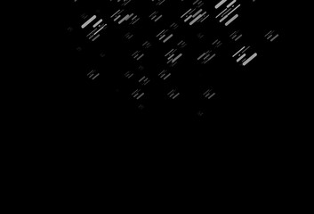 Dark Black vector background with straight lines.