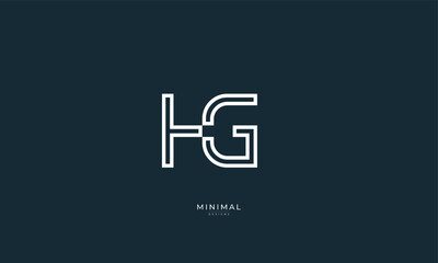 Alphabet letter icon logo HG