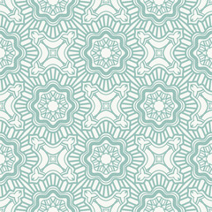 Fantasy seamless pattern with decorative mandala. Abstract round doodle floral background. Floral geometric infinity background. Wrapping paper, textiles, fabric. Vector illustration.