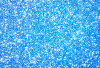 Blue abstract background with bokeh stars