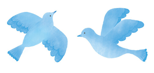 青い鳥のイラスト