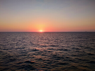 sunset in the sea