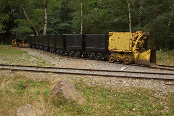 Fototapeta na wymiar Mining train in Stříbro,Plzeň Region,Czech Republic,Europe 