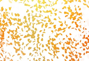Obraz na płótnie Canvas Light Yellow, Orange vector backdrop with abstract shapes.