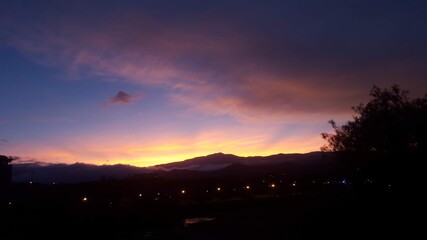 sunset in the mountains