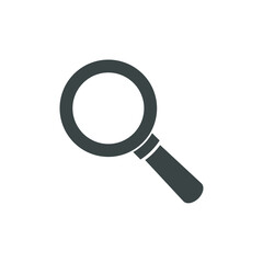 Magnifying glass vector icon for search engines