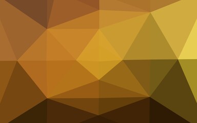 Dark Yellow, Orange vector blurry triangle pattern. An elegant bright illustration with gradient. The best triangular design for your business.