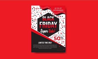 Black Friday trendy sale flyer and poster template design.