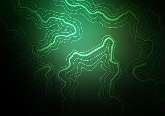 Dark Green vector background with bent ribbons. Geometric illustration in marble style with gradient.  A new texture for your  ad, booklets, leaflets.