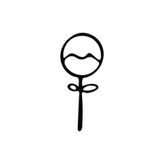 Caramel doodle. Hand-drawn picture. Vector illustration