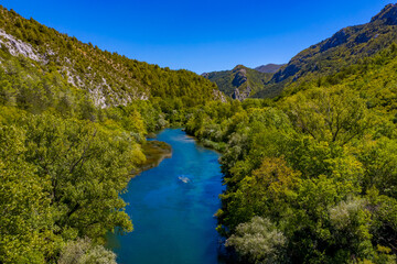 Cetina in Kroatien aus der Luft