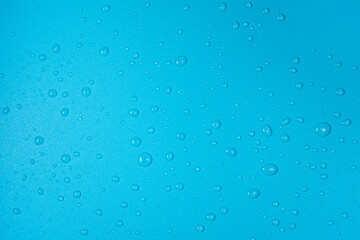 water droplets on blue background