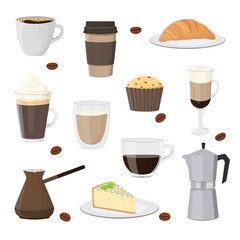 Coffee and desserts set